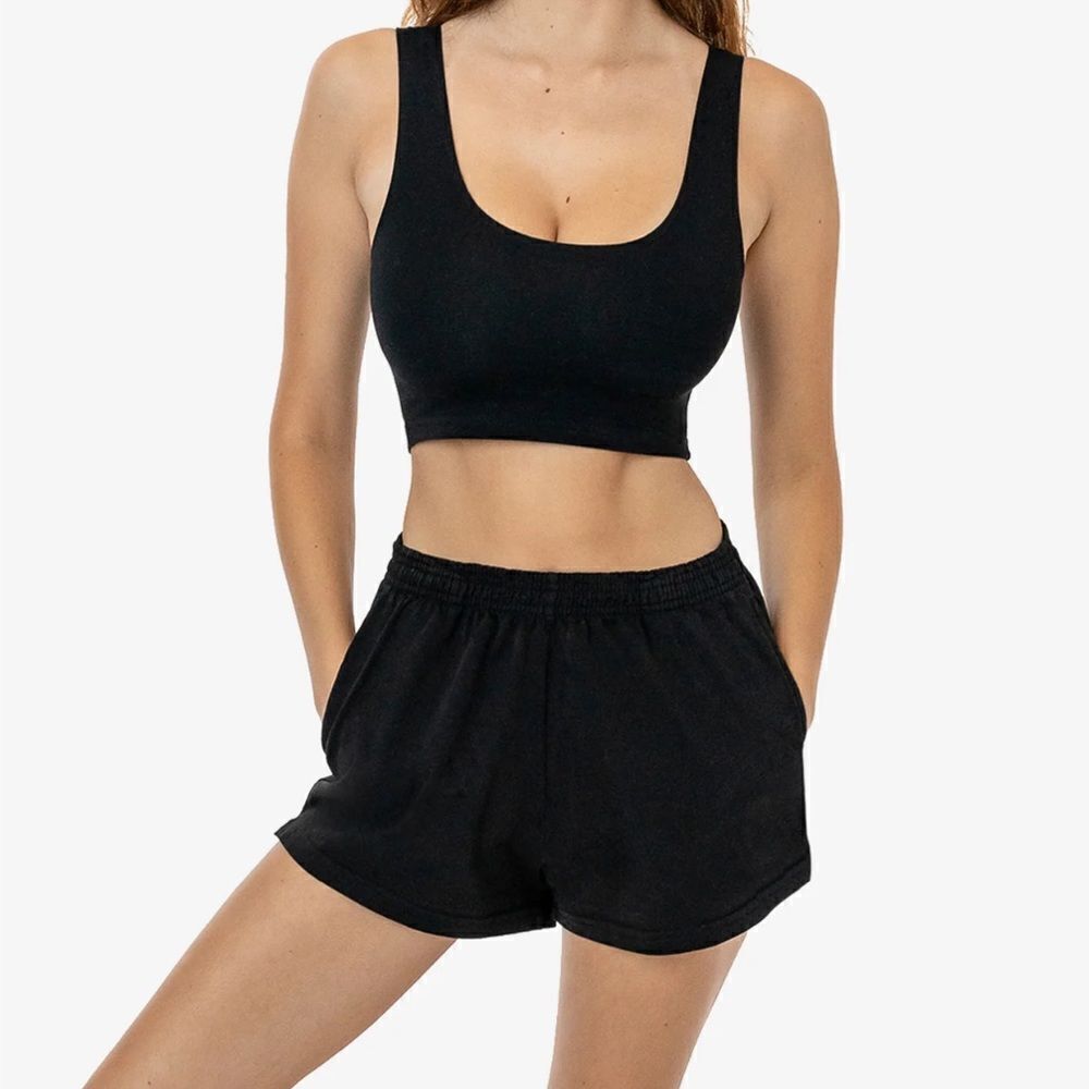 Los Angeles Apparel Black Garment Shorts